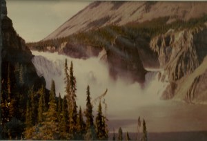Virginia Falls, twice as high as Niagara, South Nahanni River, Canada; July 1985