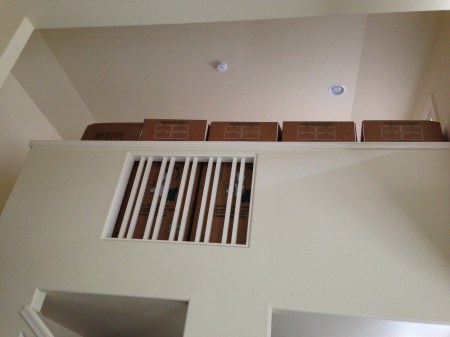 View from below: the gaps were the original area covered. the initial breaking of the small bones.