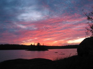 Lake Insula sunset, 2009.